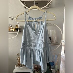 Anthropologie Blue Tank Top